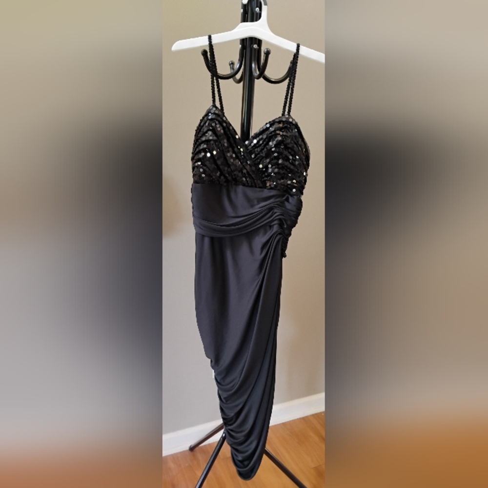 Tadashi Vintage (?) Tapered Hem Sequin Bodice Dress